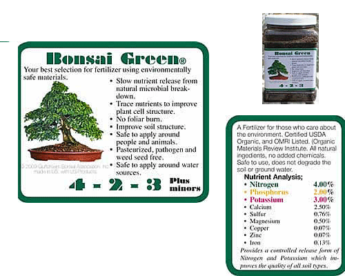 Bonsai Green - Fertilizer 4-2-3
